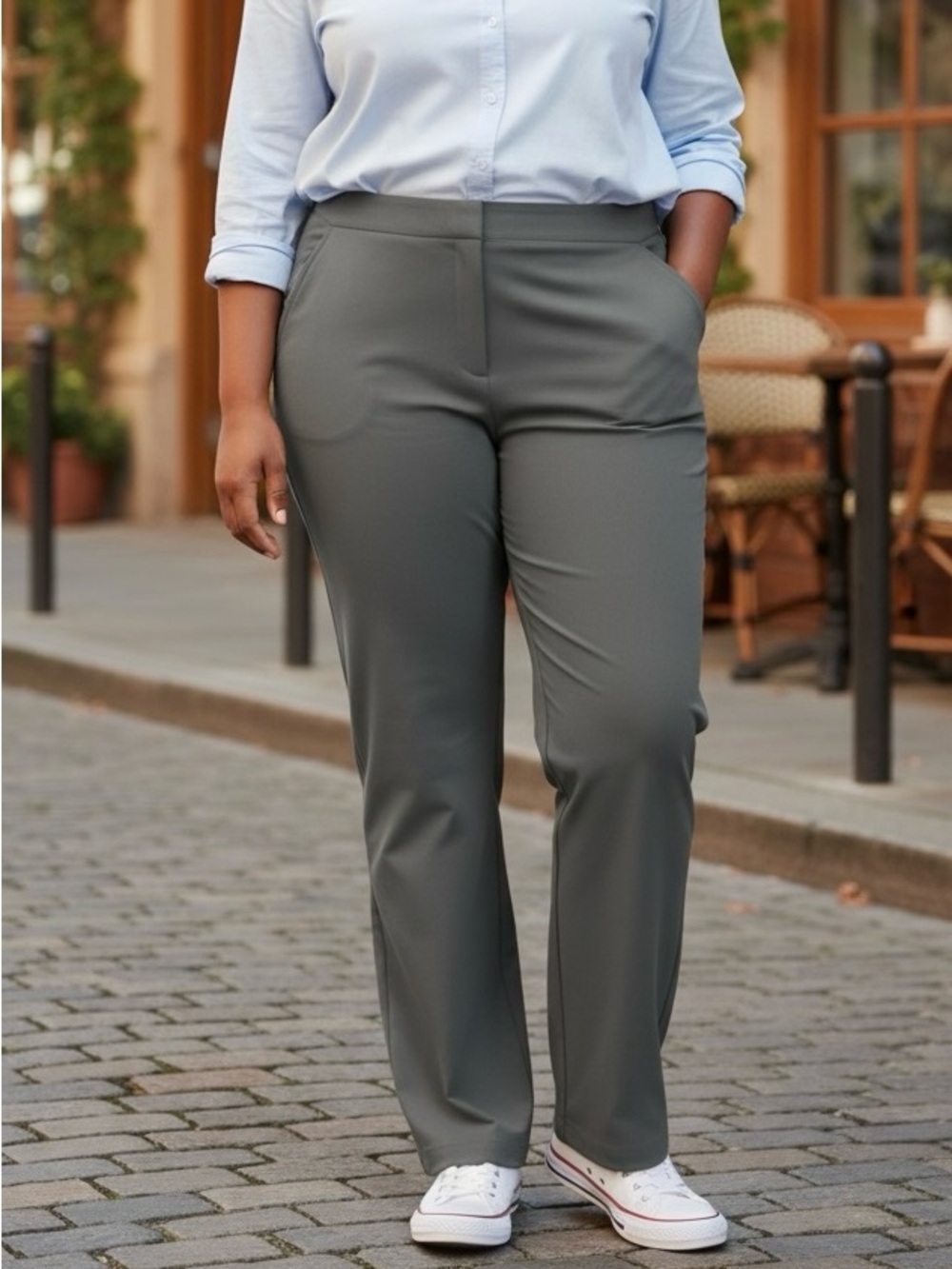 TanJay Straight-Leg Pants in Olive